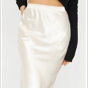 Satin Midi Skirt